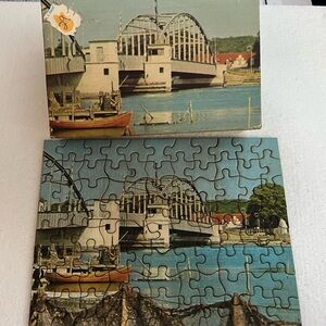 Tuco Bridge in Denmark Scenic Miniature Jigsaw Puzzle Vintage